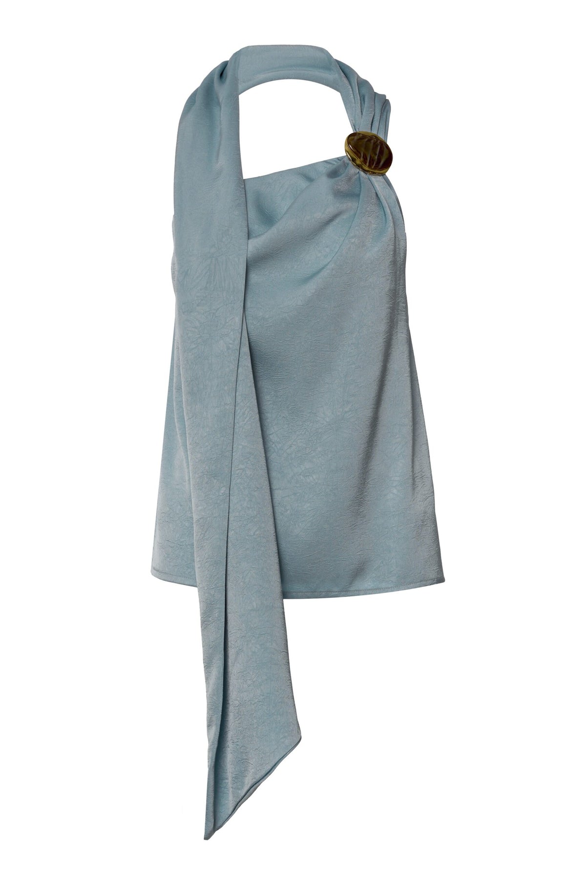 BSB Satin blouse with one shoulder