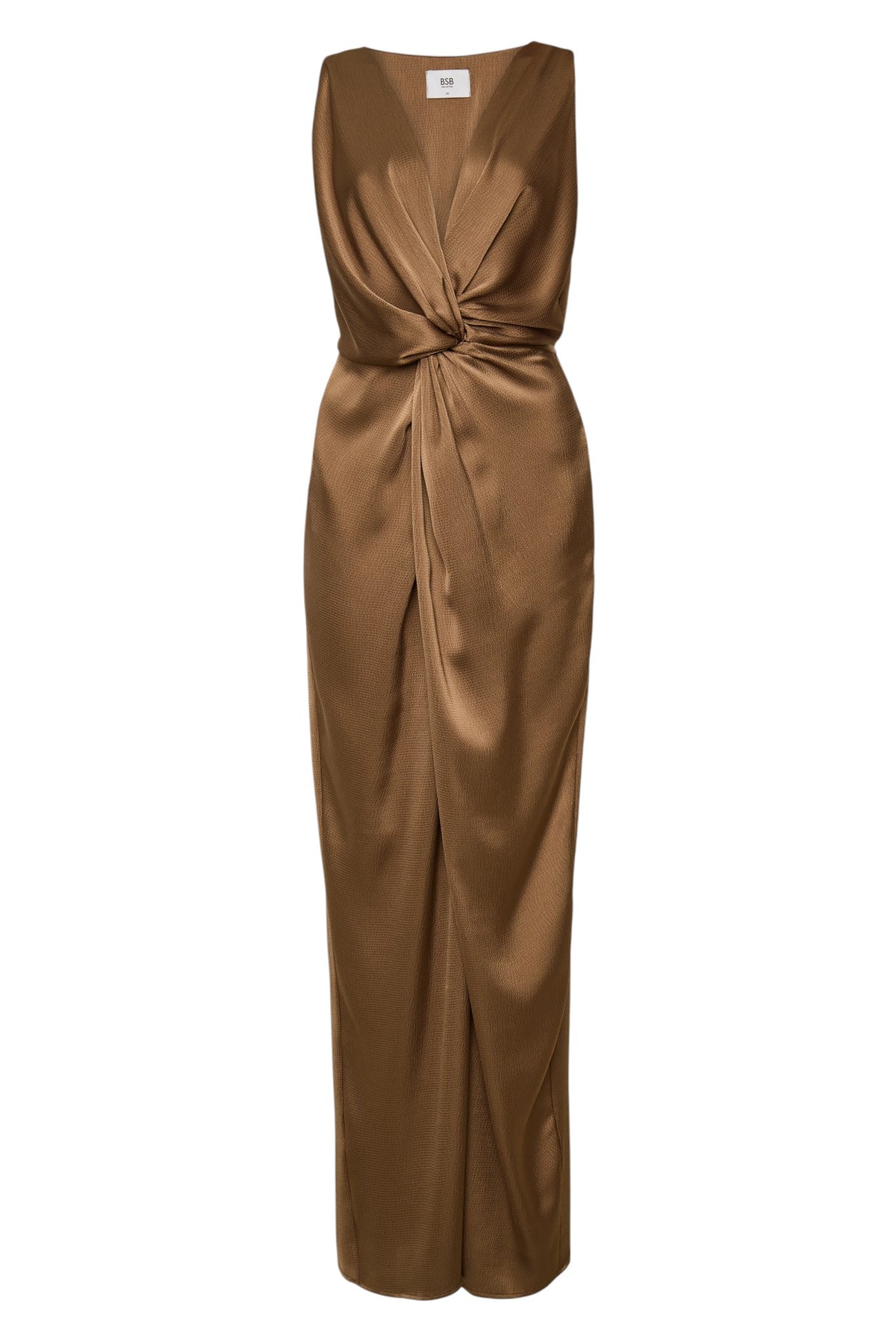 BSB Midi wrap dress with a satin finish