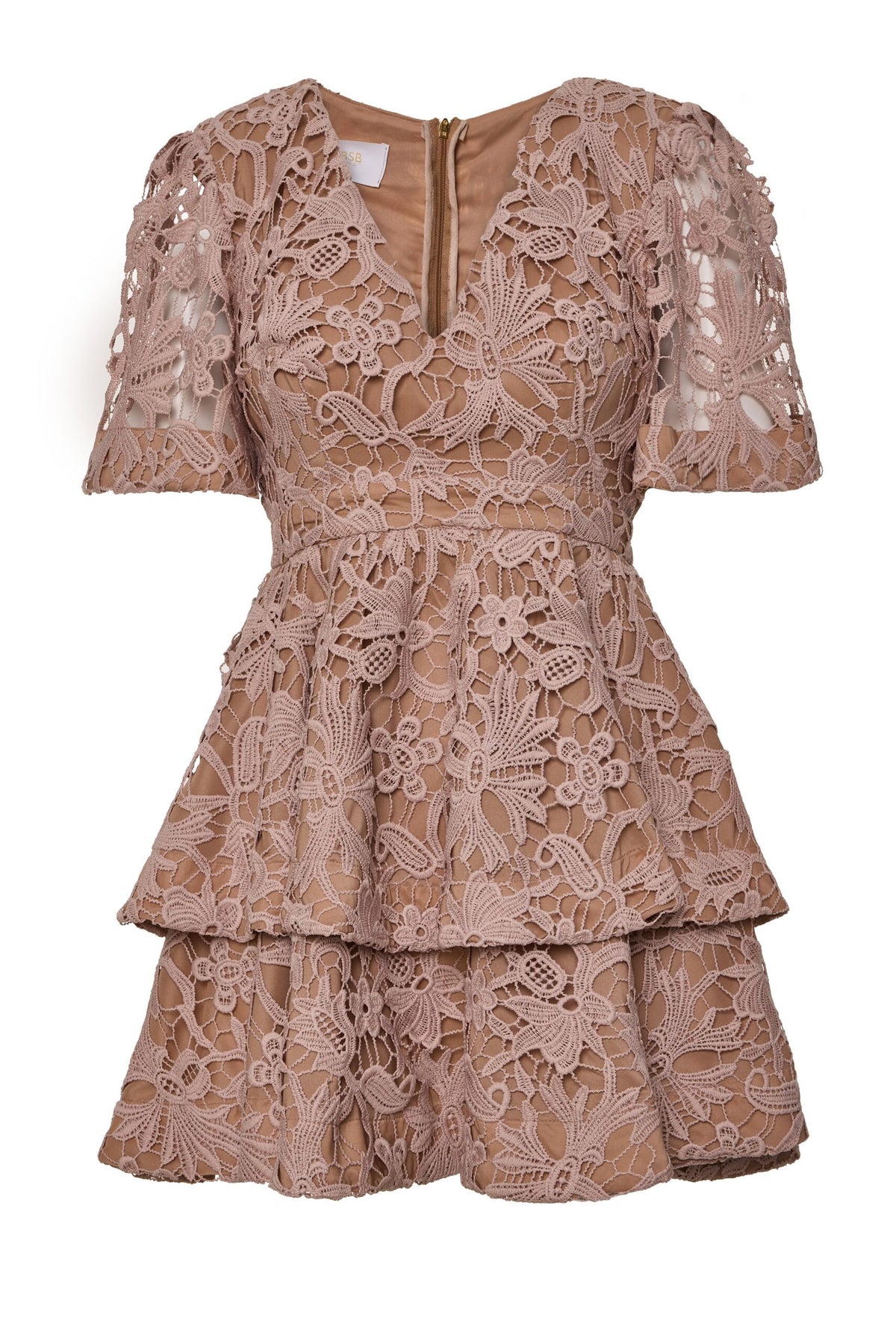 BSB Mini crochet dress with ruffles