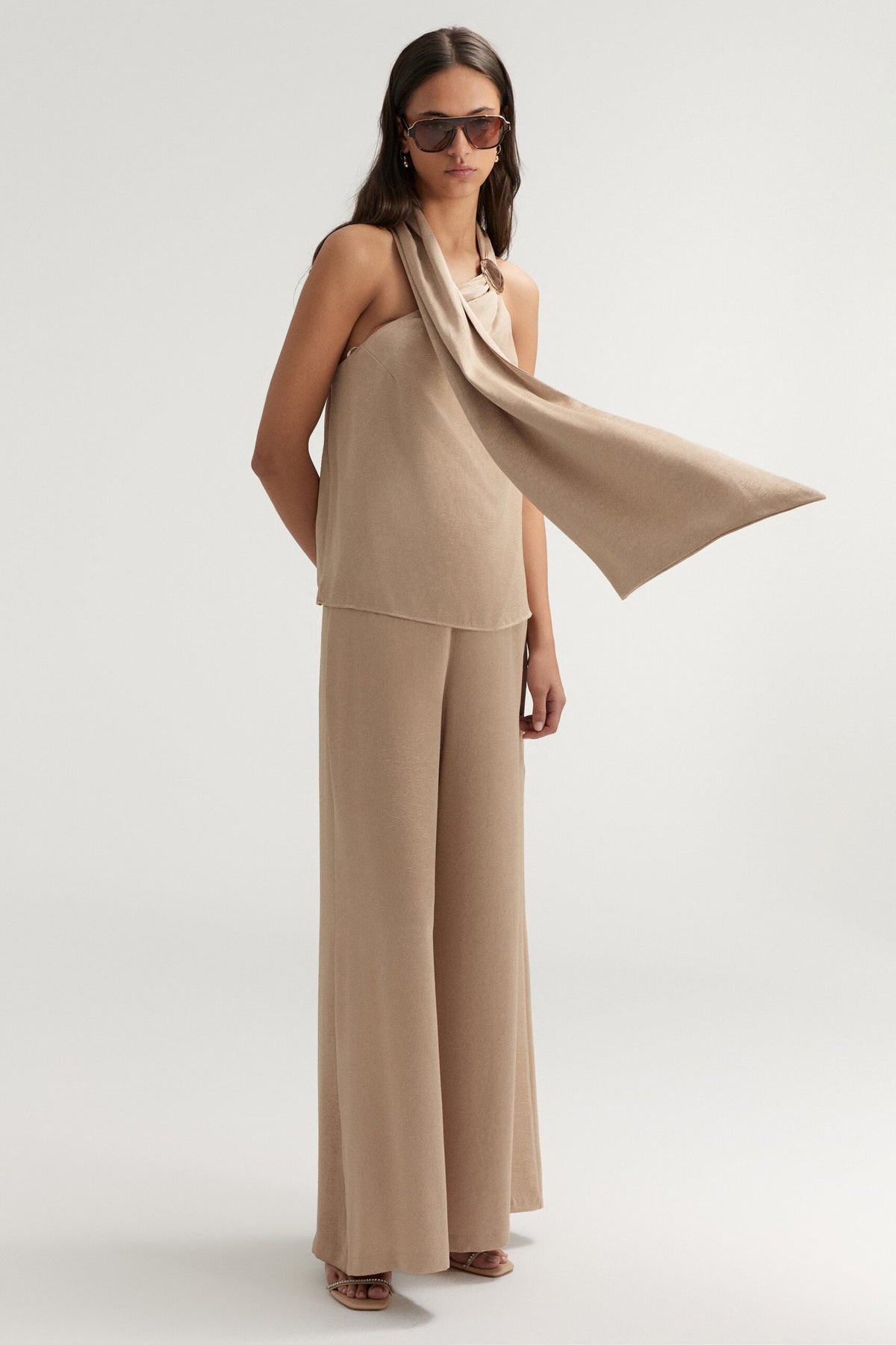 BSB Satin trousers with elasticated waist