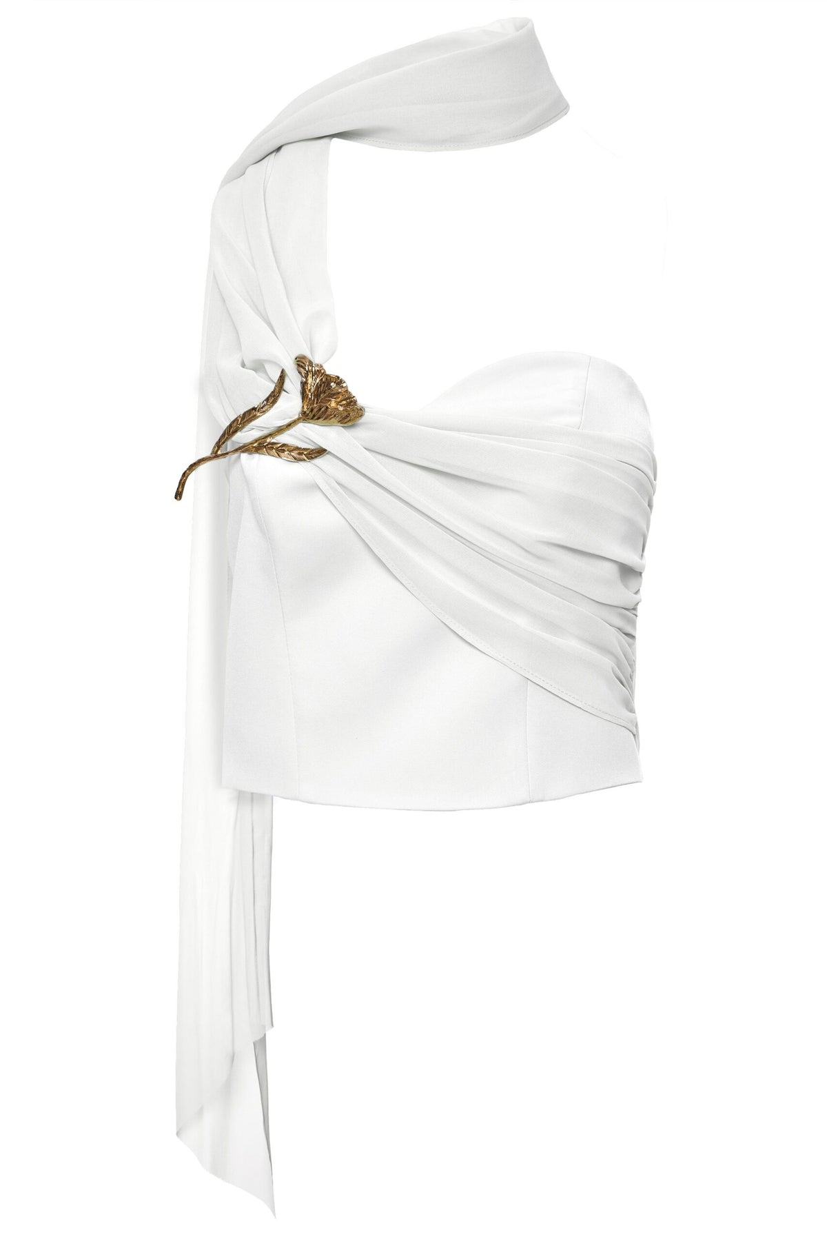 BSB Asymmetric one-shoulder top with draped detailing