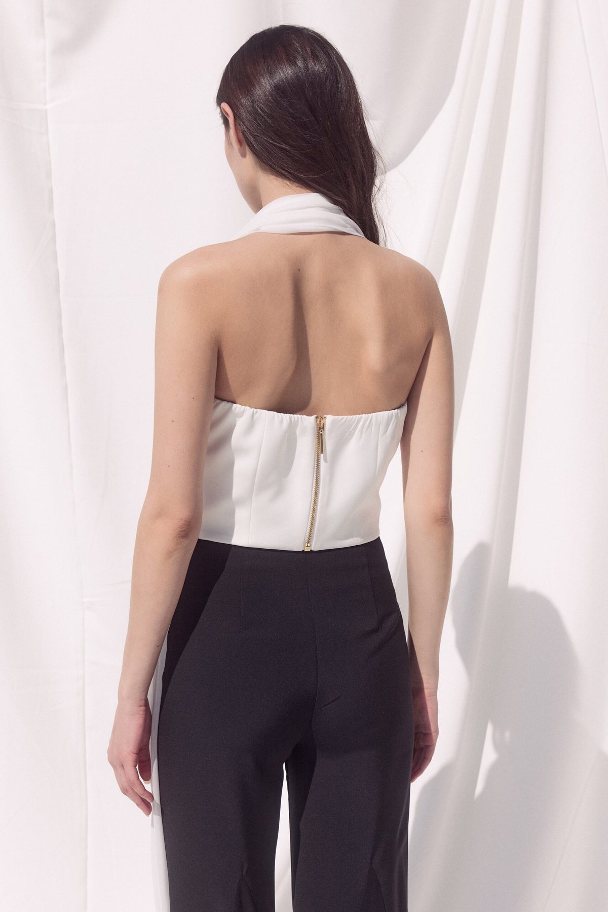 BSB Asymmetric one-shoulder top with draped detailing