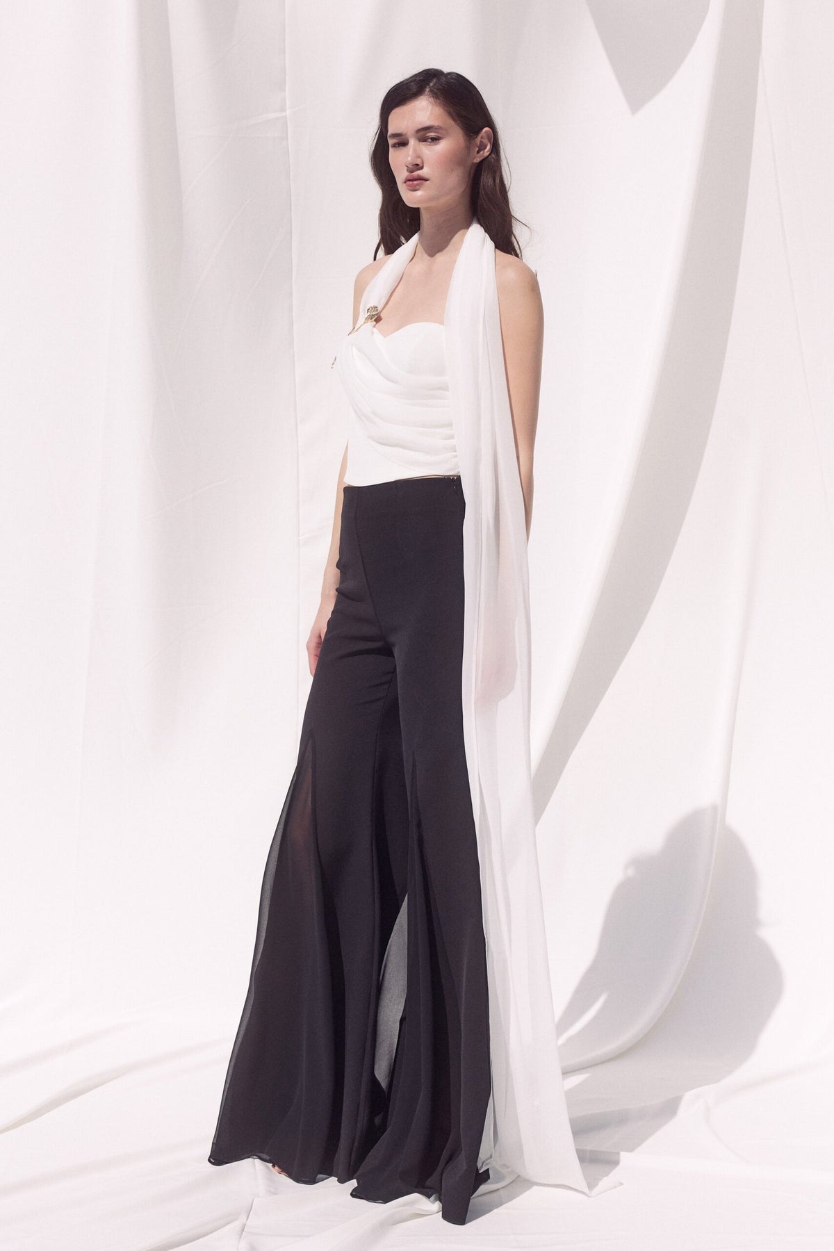 BSB Asymmetric one-shoulder top with draped detailing