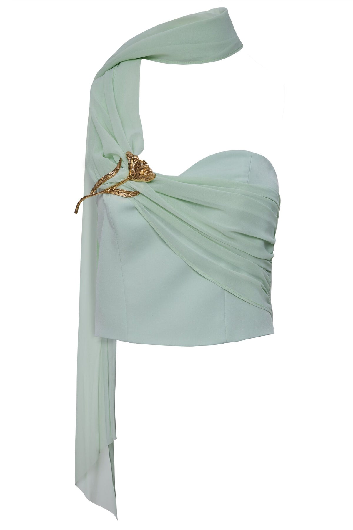 BSB Asymmetric one-shoulder top with draped detailing