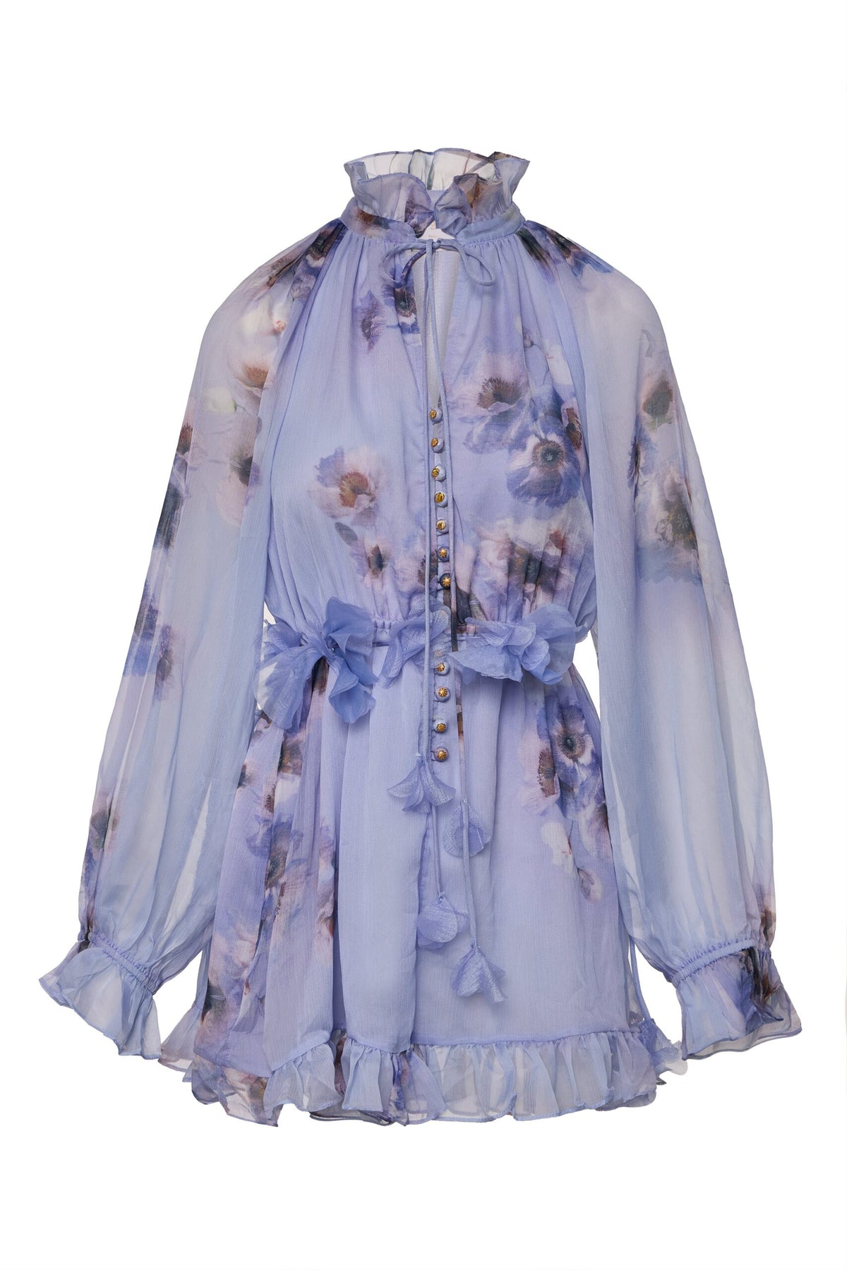 BSB Floral long-sleeve playsuit with ruffles