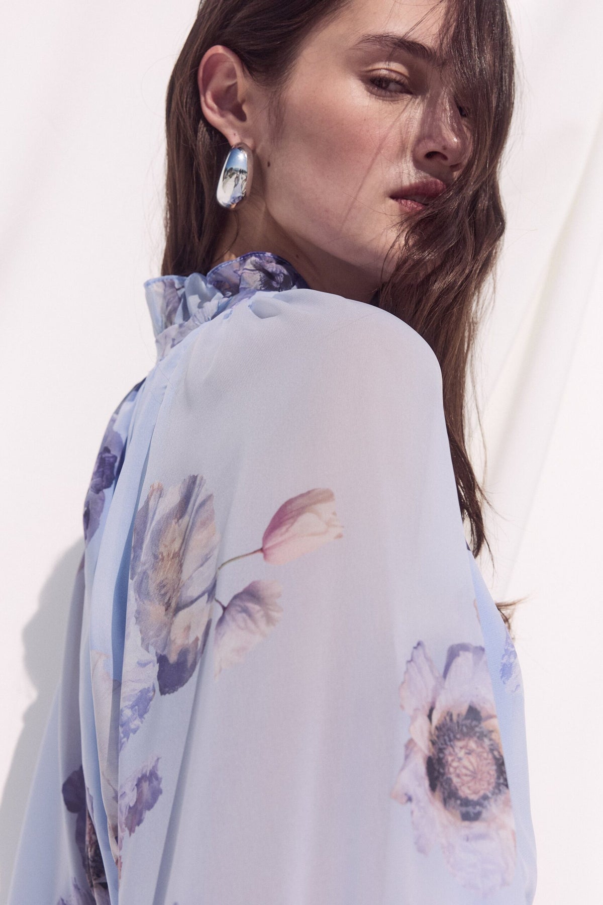 BSB Floral long-sleeve playsuit with ruffles