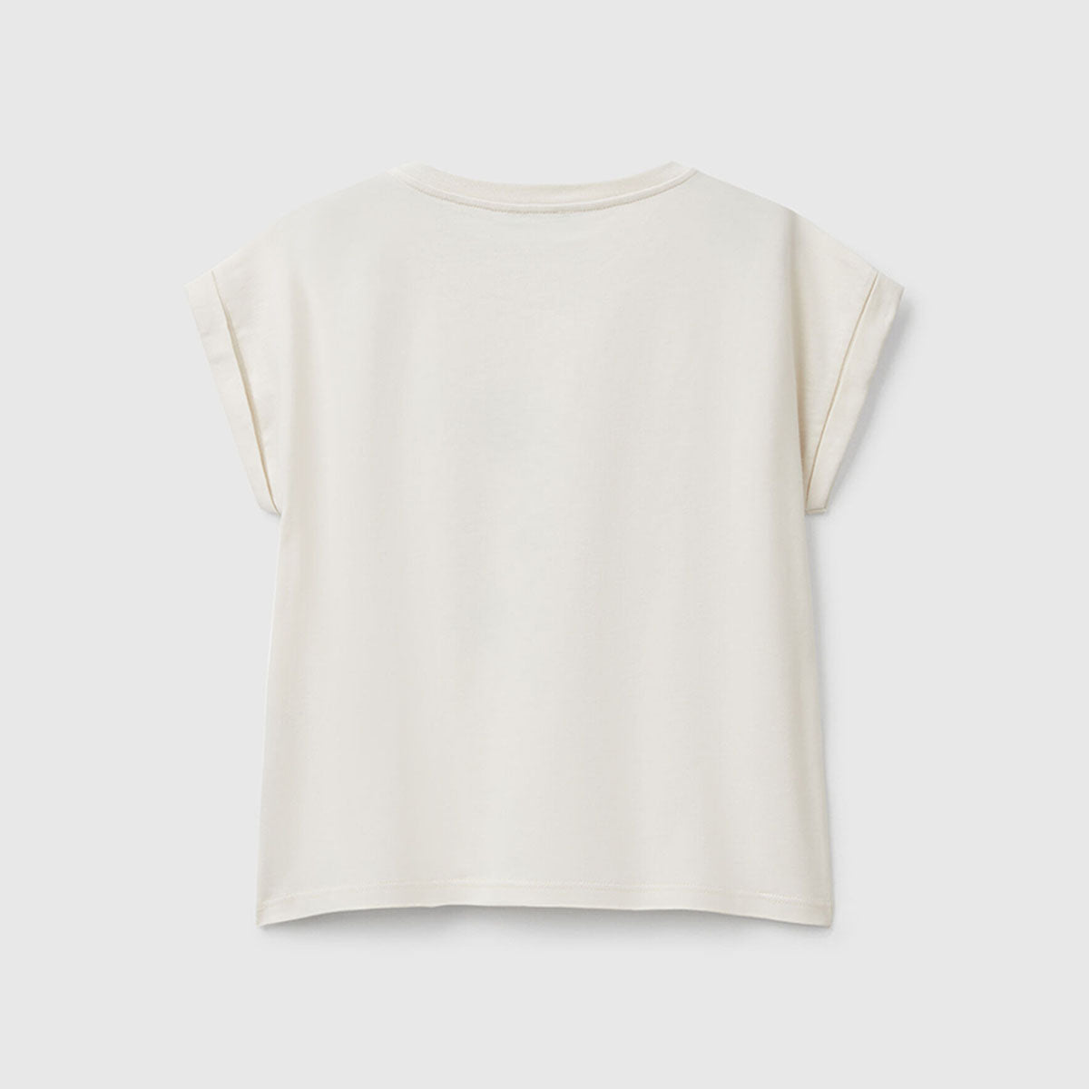 Benetton Boxy Fit Glitter Print TShirt