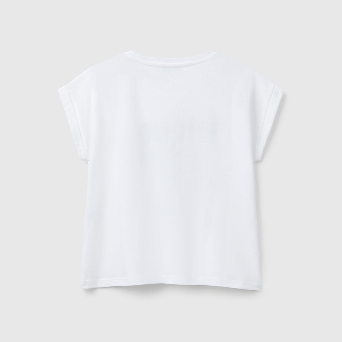 Benetton Boxy Fit Glitter Print TShirt