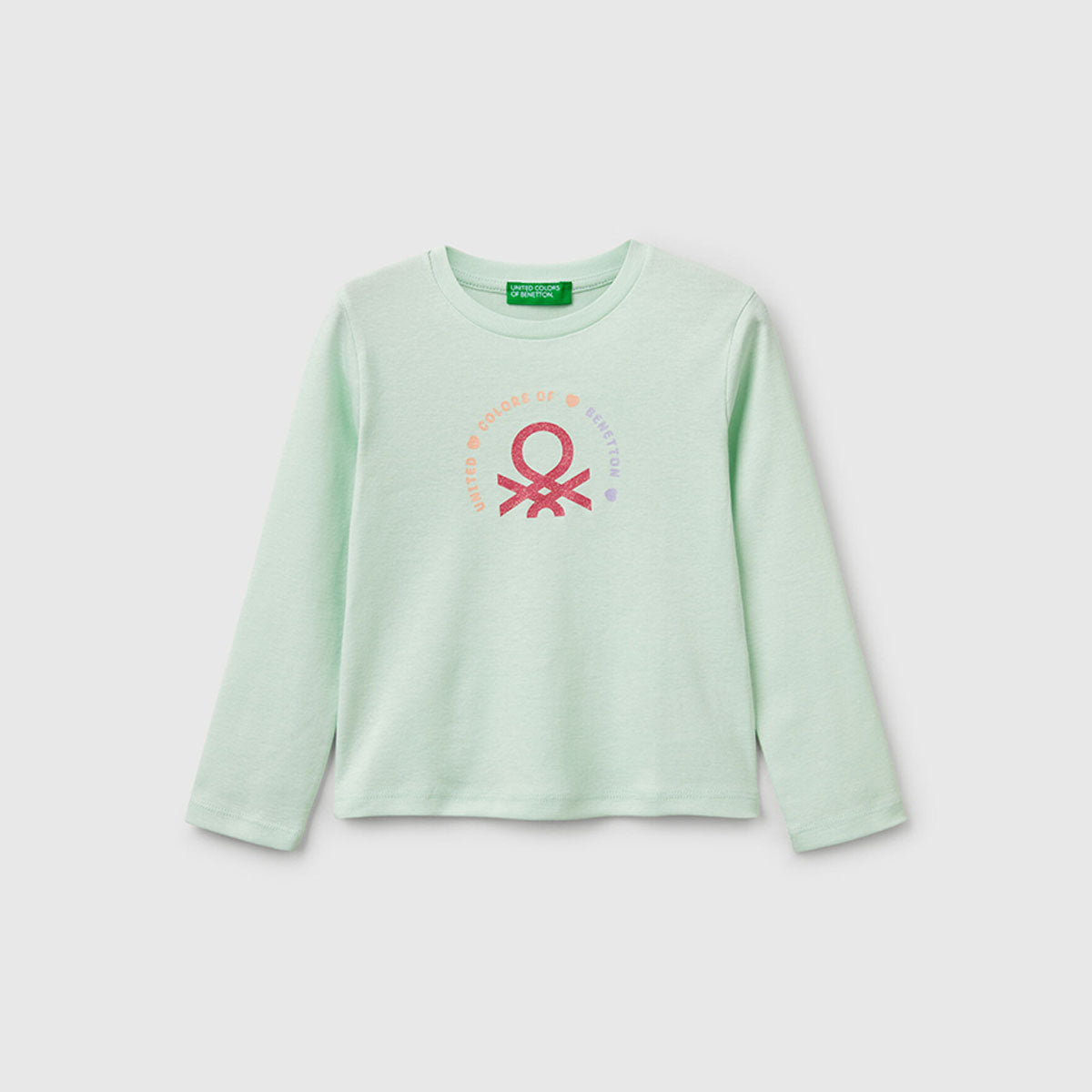 Benetton Slim Fit Glittery Print TShirt