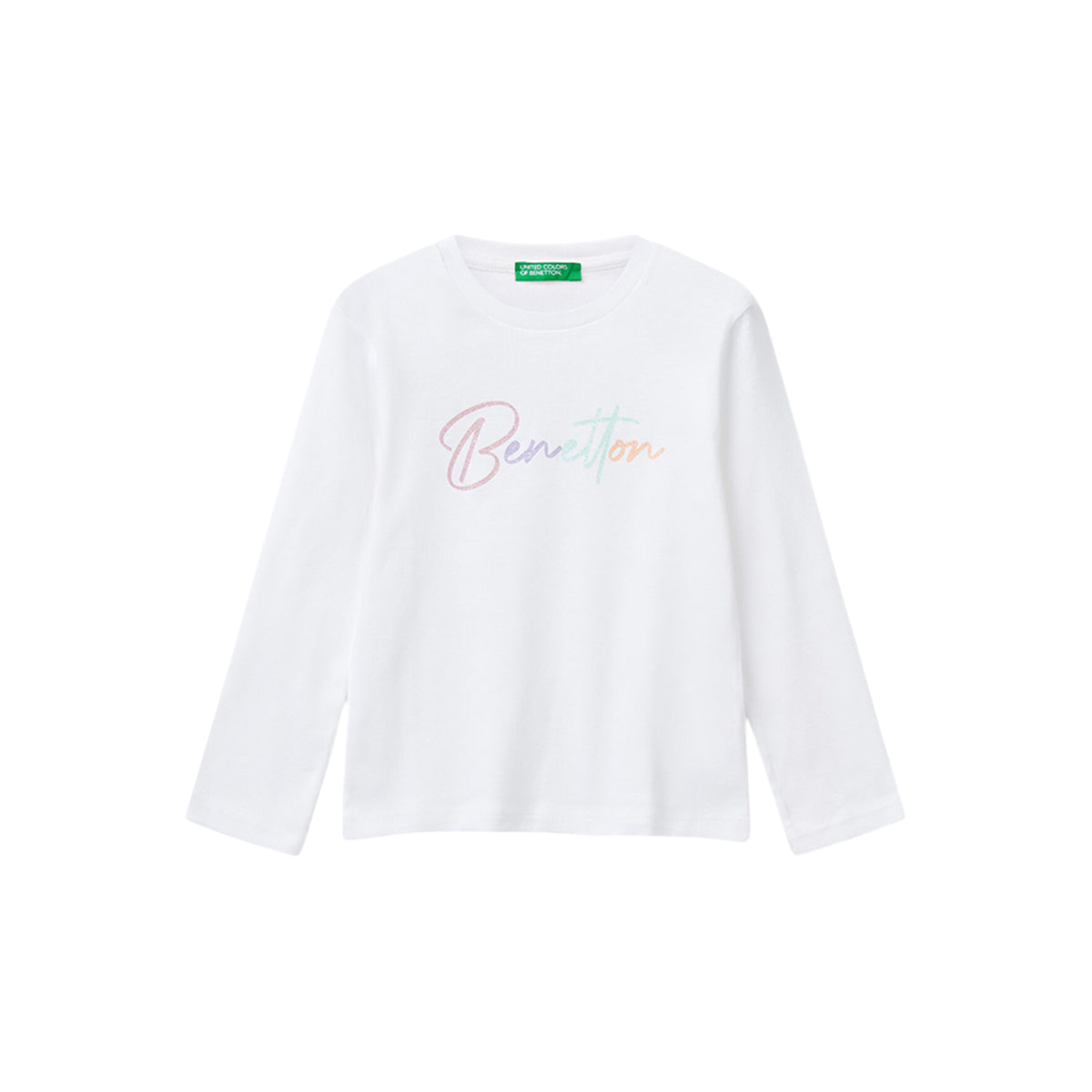 Benetton Slim Fit Glittery Print TShirt