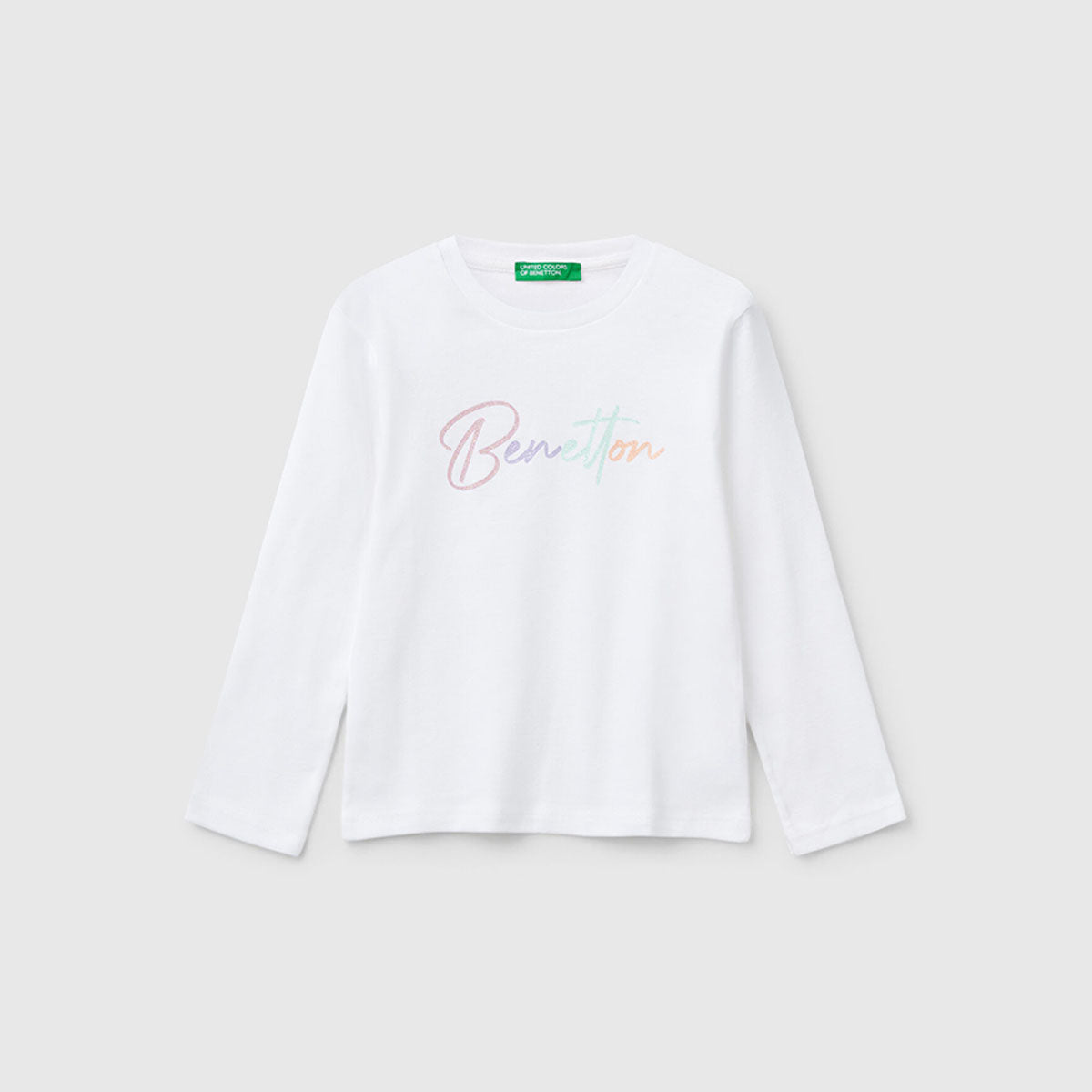 Benetton Slim Fit Glittery Print TShirt