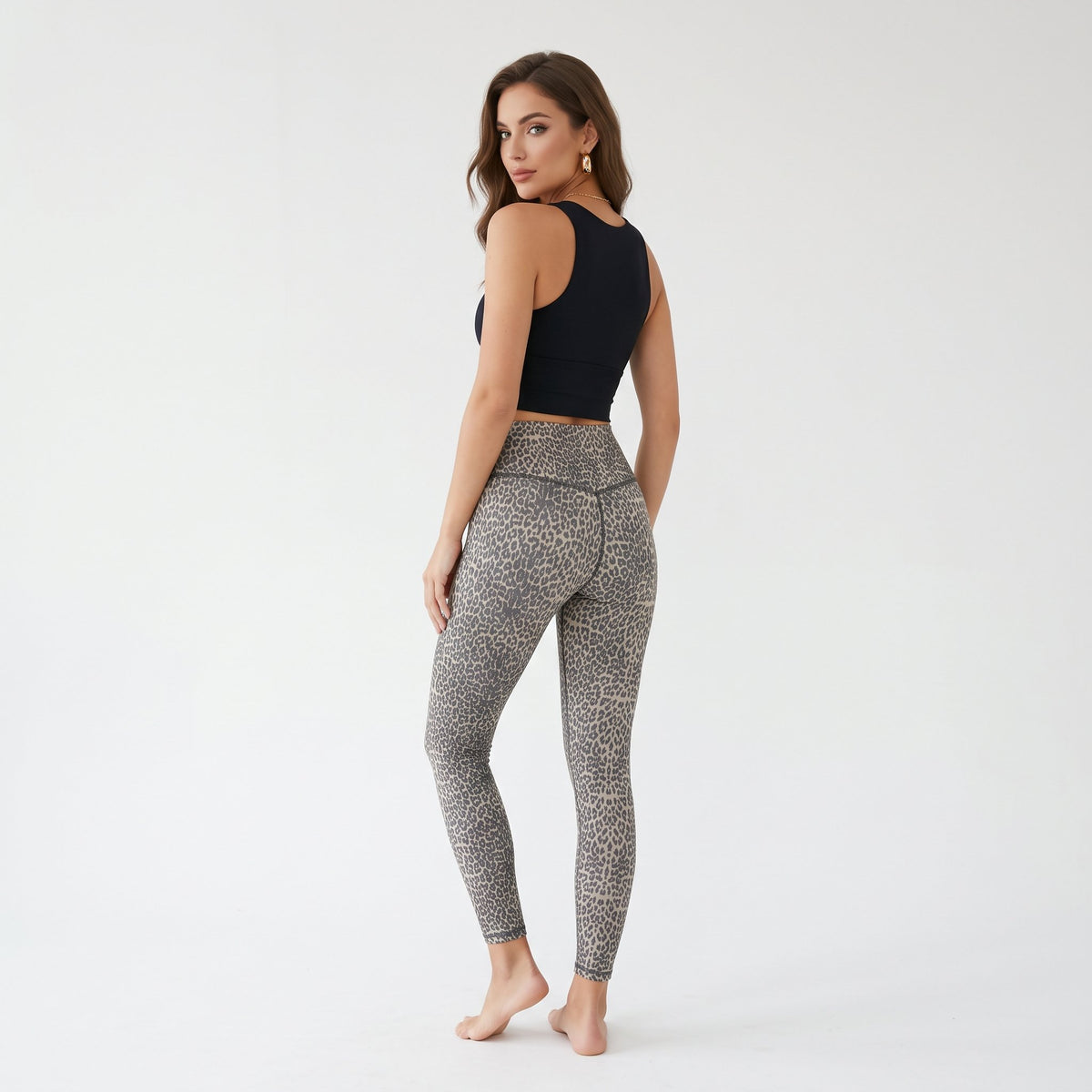 Leggings Comfortable Activewear Bottoms - Leopard Print