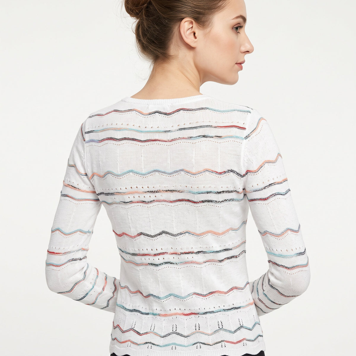 Sweater Cozy Knit Top For Layering - Multicolor