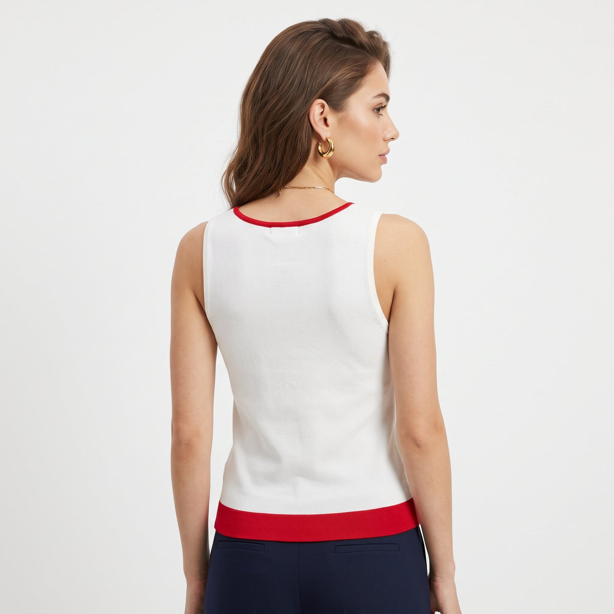 Tank Top Casual Sleeveless Top - White