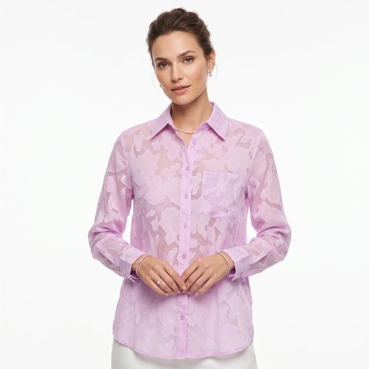 Shirt Casual Everyday Top - Purple