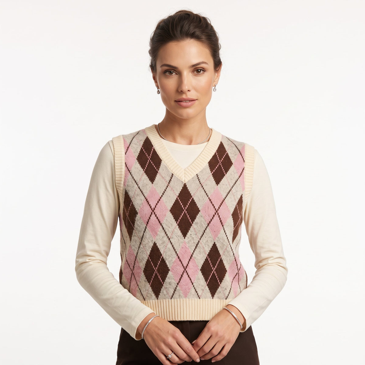 Sweater Cozy Knit Top For Layering - Multicolor