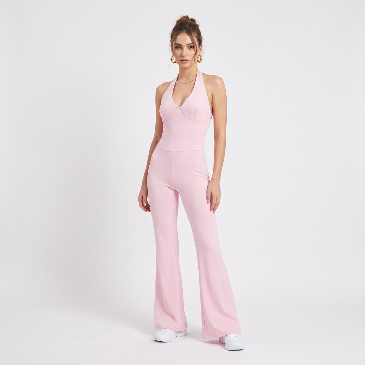 Jumpsuit Stylish One-Piece Outfit - Pink