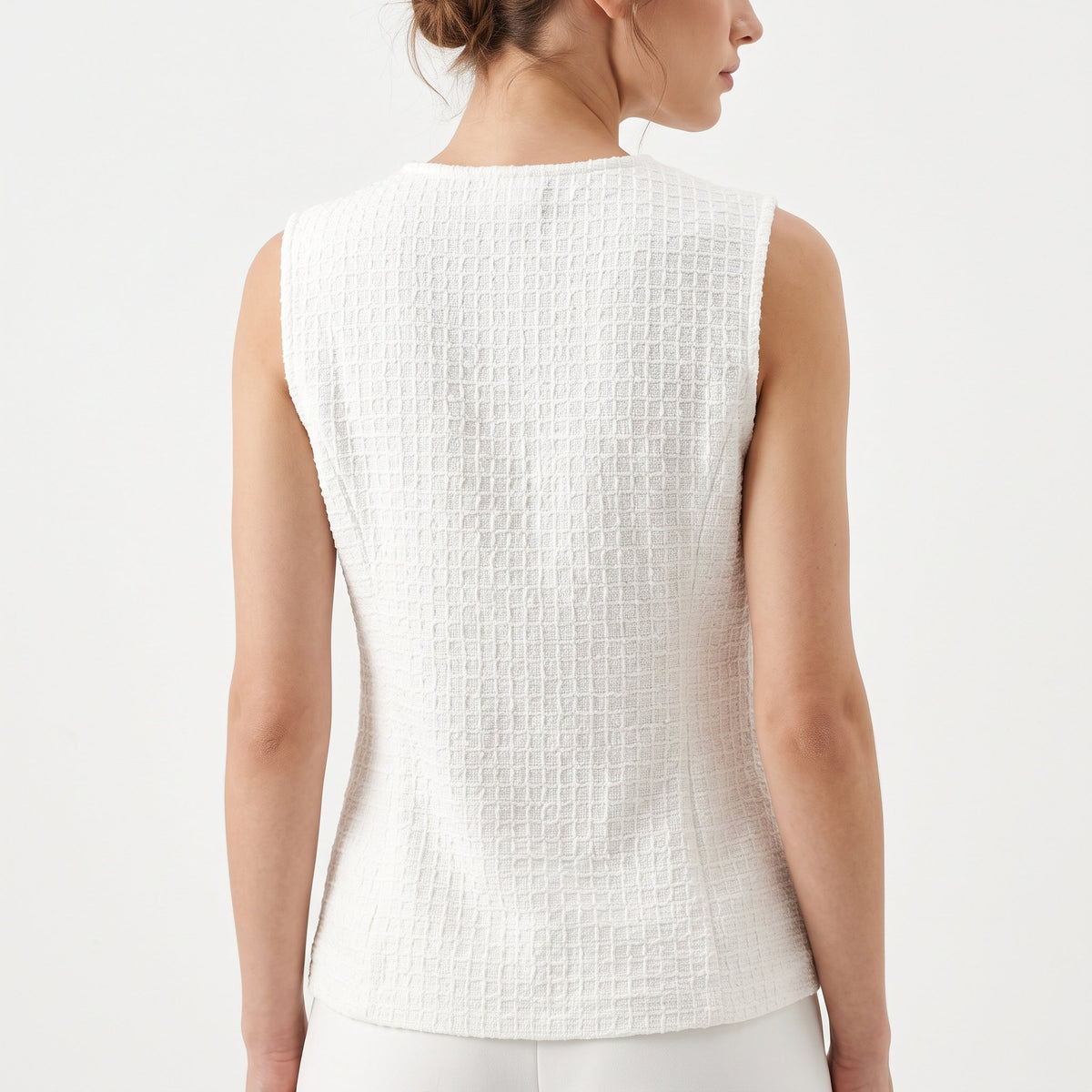 Tank Top Casual Sleeveless Top - White