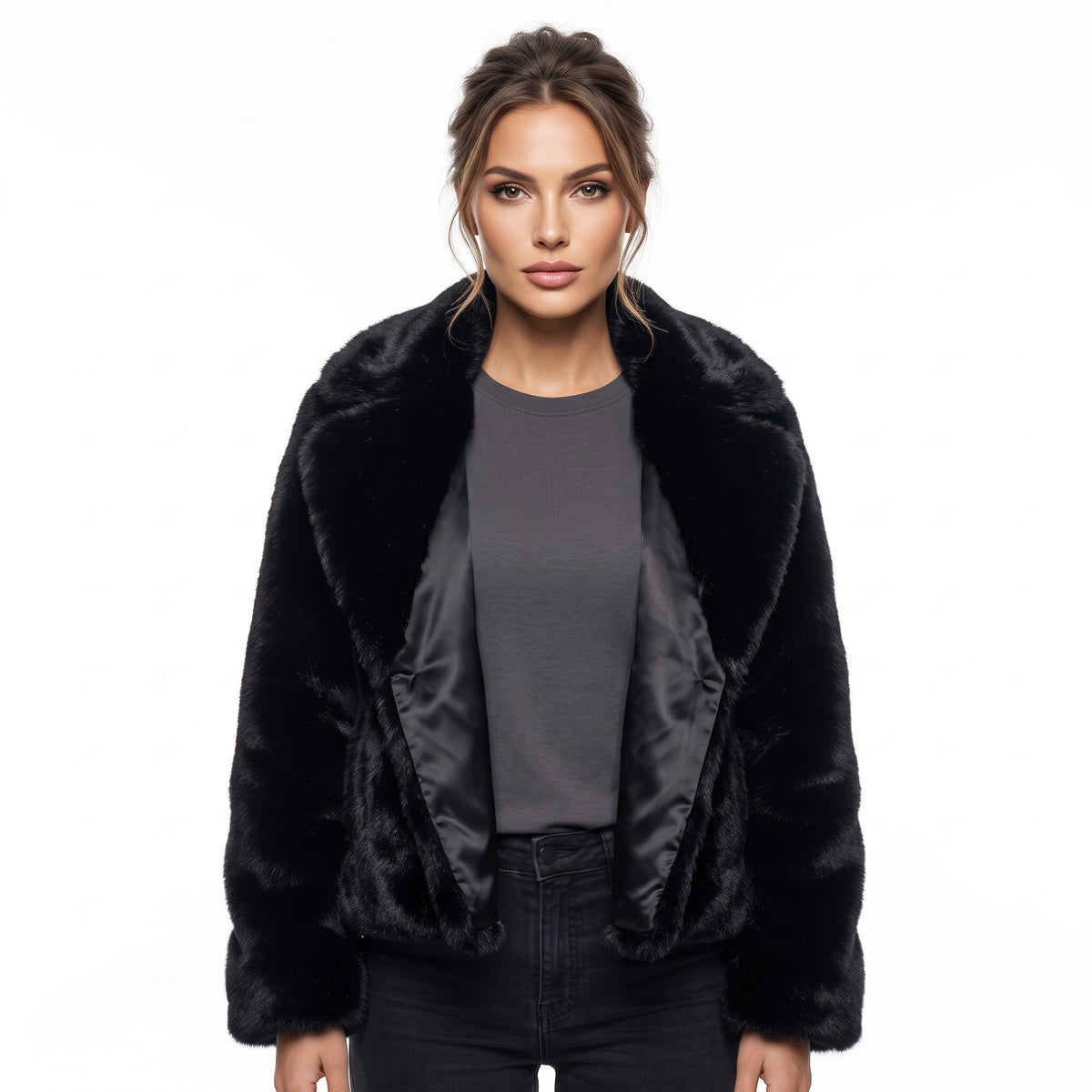 Overcoat Classic Cold-Weather Outerwear - Black