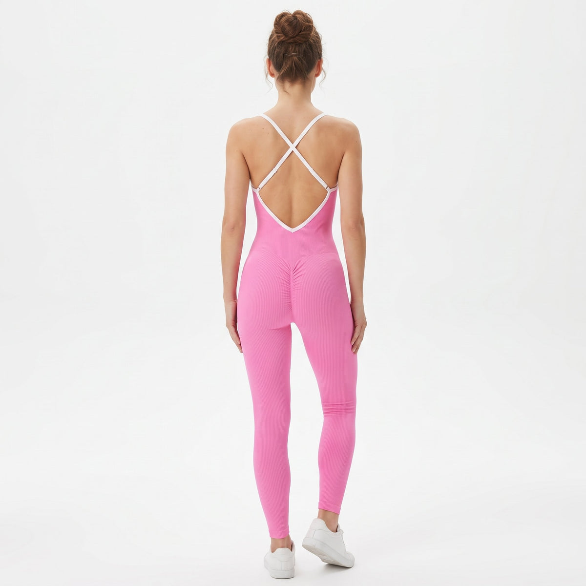Jumpsuit Stylish One-Piece Outfit - Rose Pink