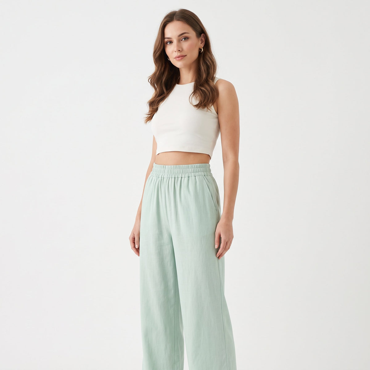 Pants Casual Everyday Bottoms - Light Blue