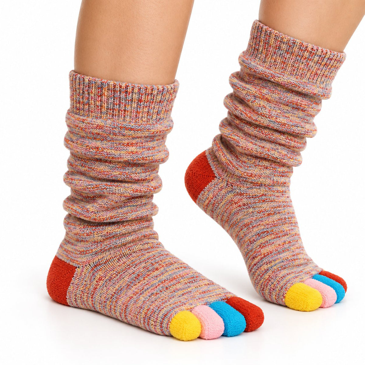 Toe Socks Casual Everyday Socks - Multicolor