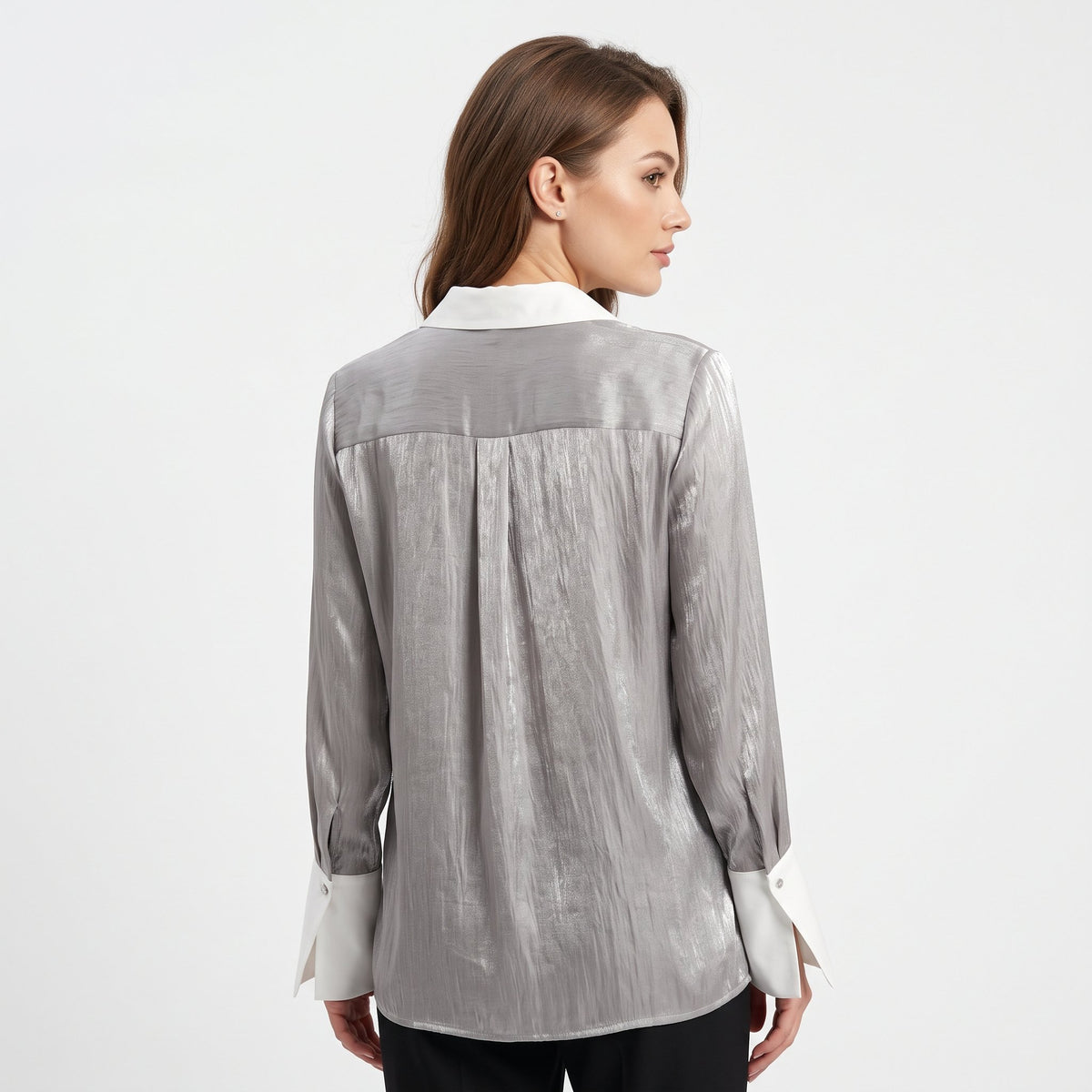 Shirt Casual Everyday Top - Gray