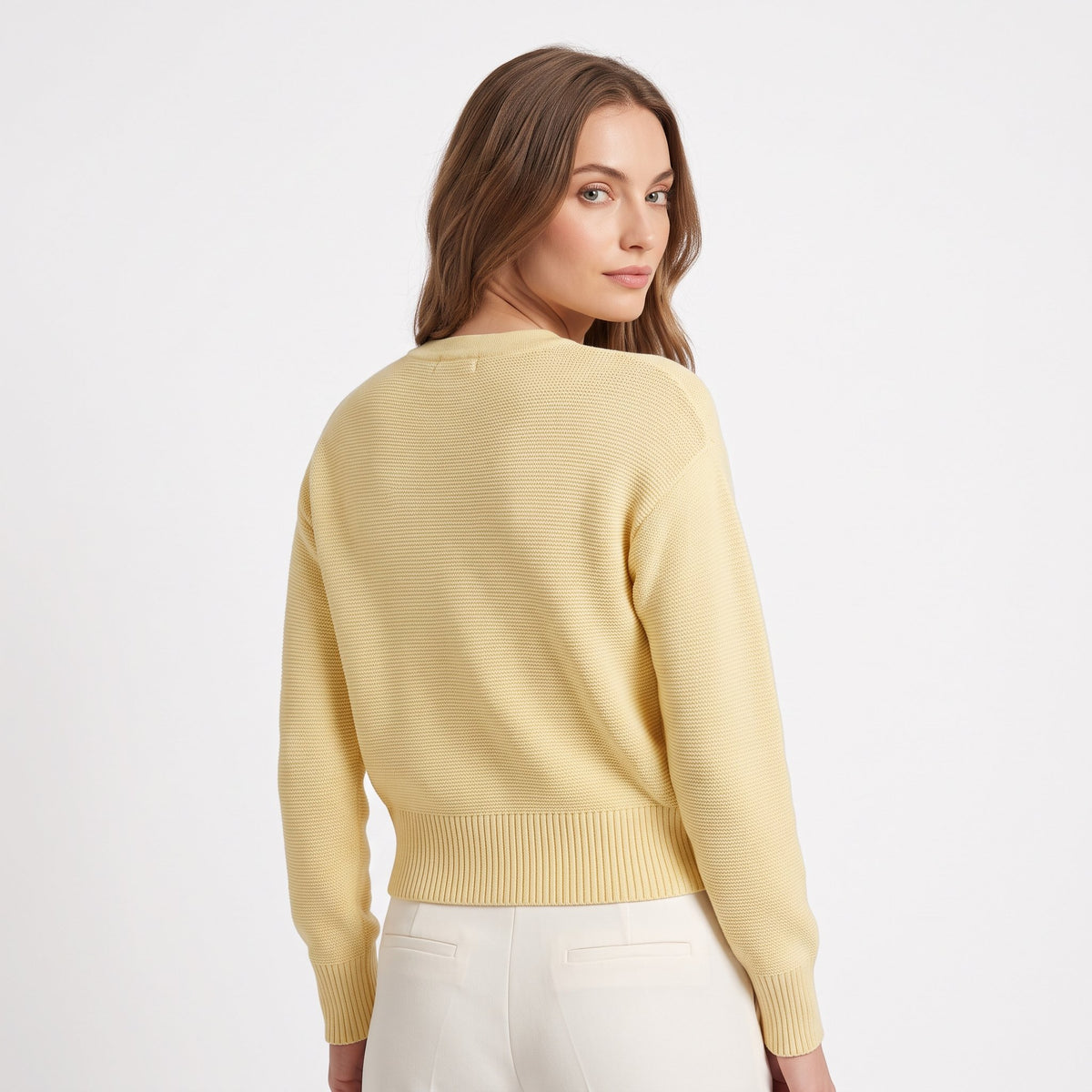 Cardigan Soft Knit Layering Piece - Yellow