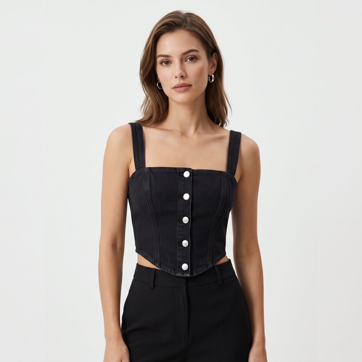 Tank Top Casual Sleeveless Top - Black