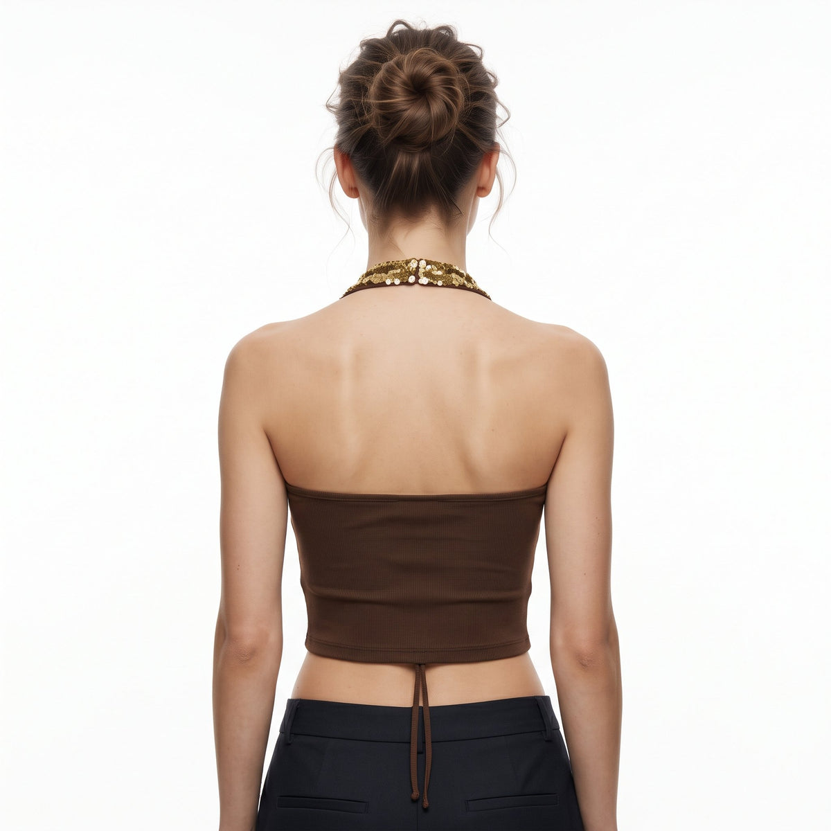 Tank Top Casual Sleeveless Top - Coffee