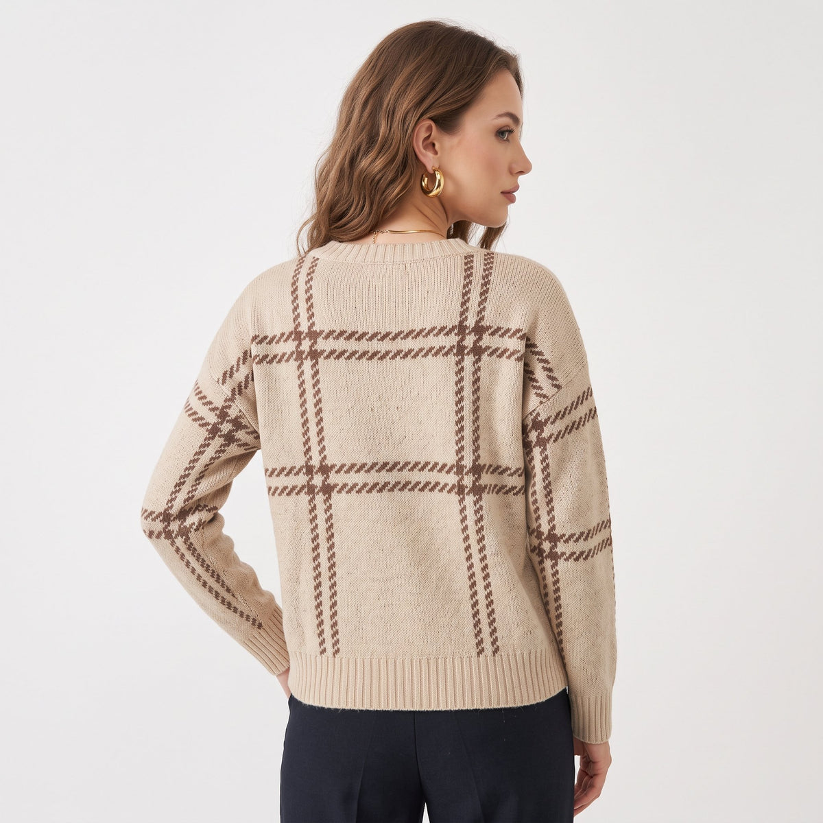 Sweater Cozy Knit Top For Layering - Beige