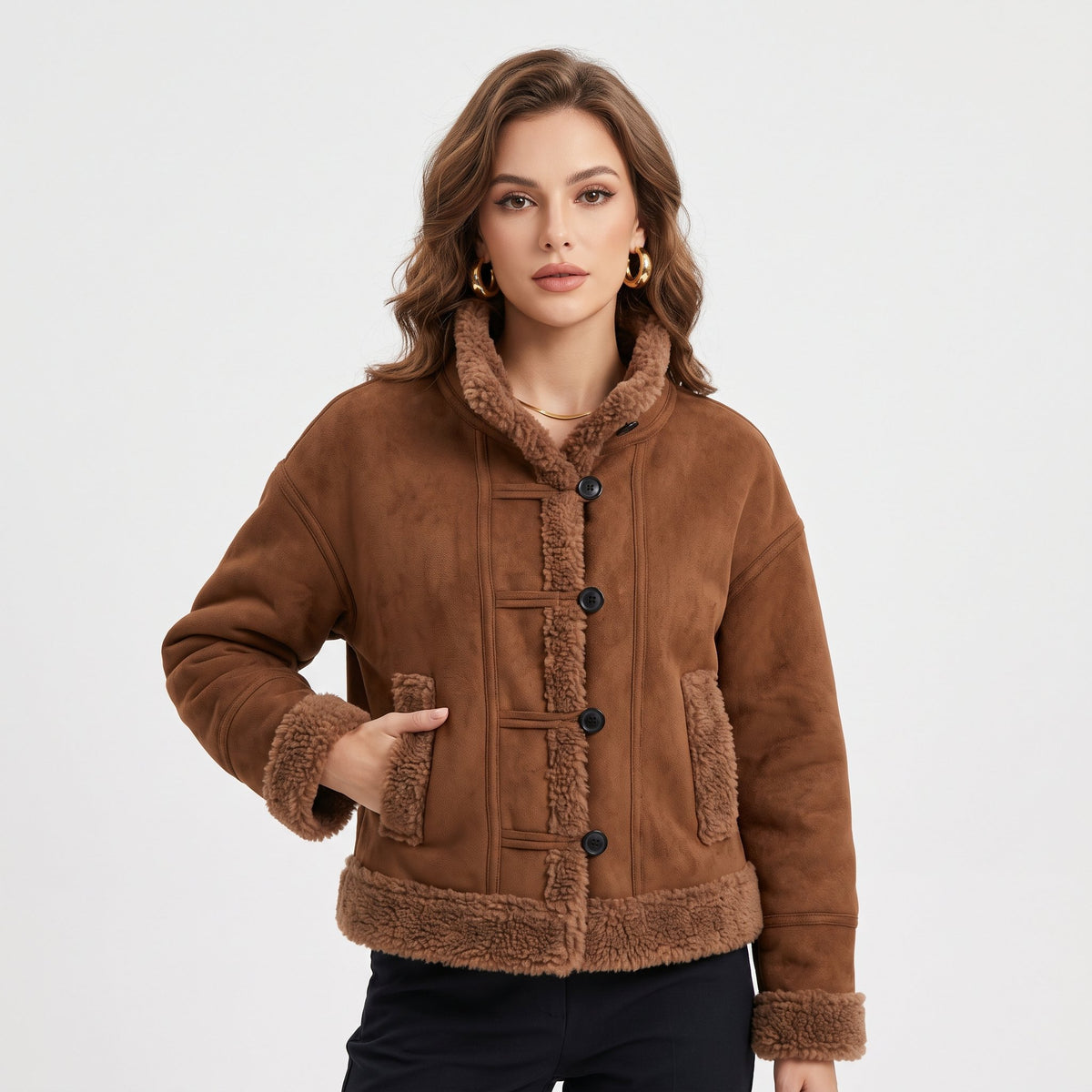 Overcoat Classic Cold-Weather Outerwear - Brown