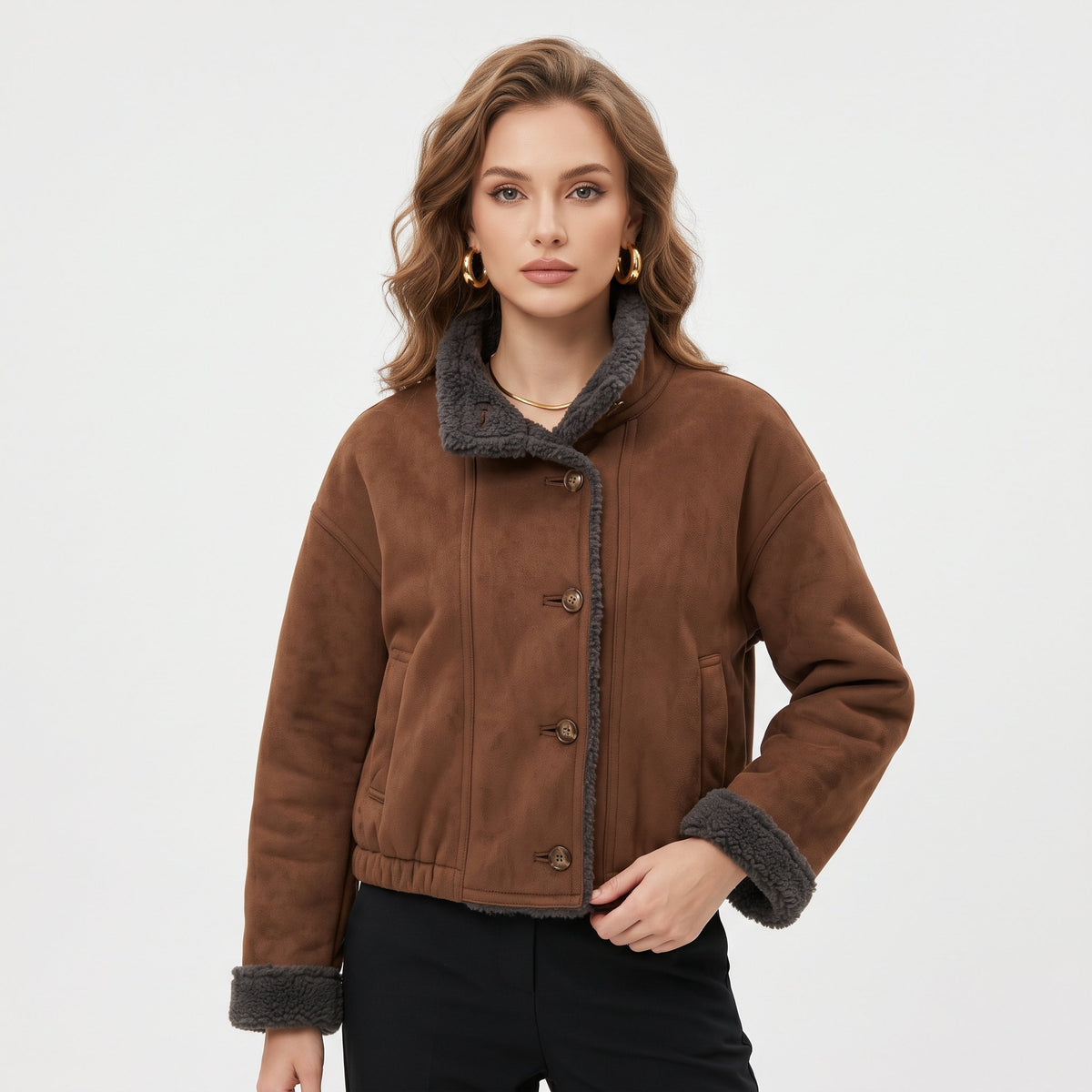 Overcoat Classic Cold-Weather Outerwear - Gray