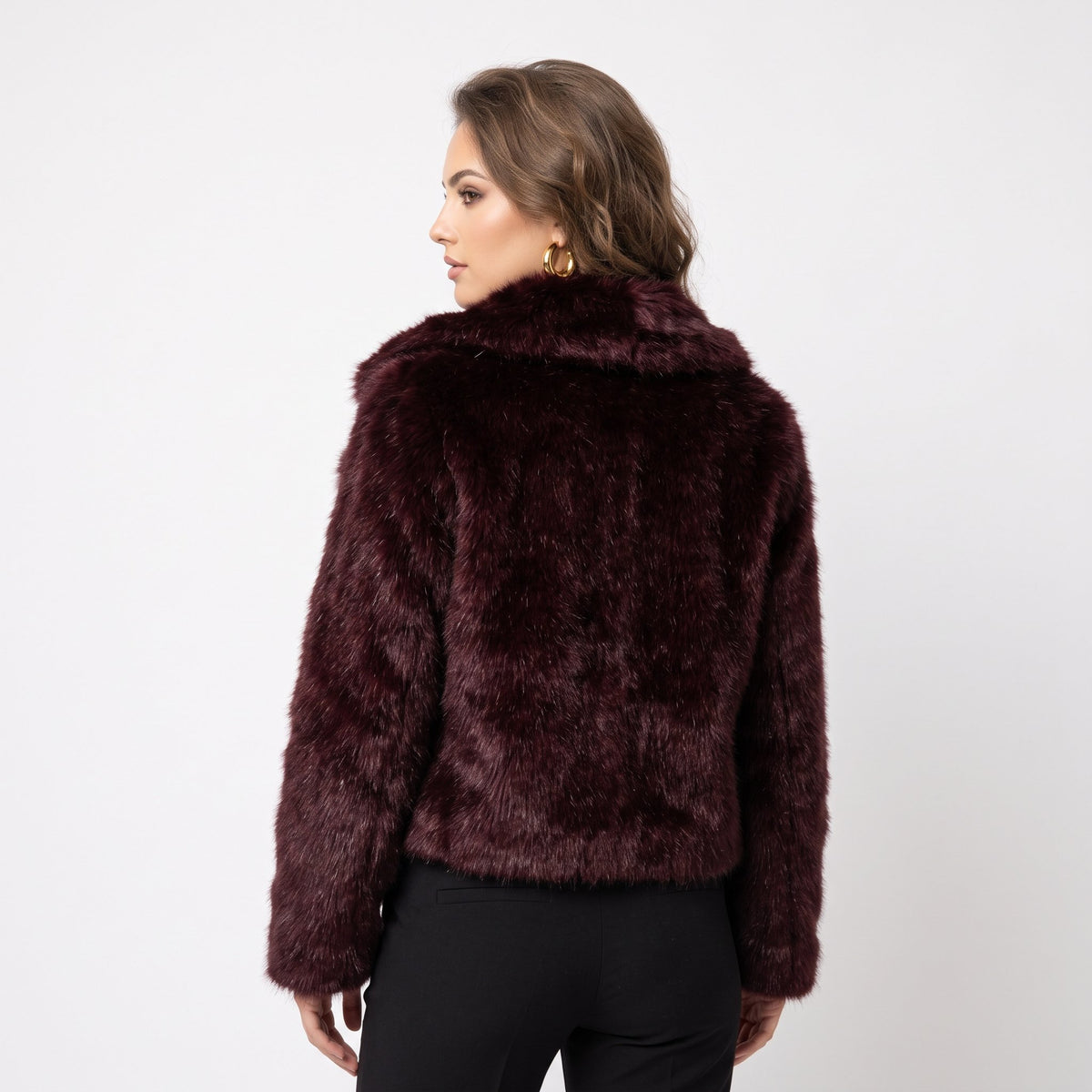 Overcoat Classic Cold-Weather Outerwear - Burgundy