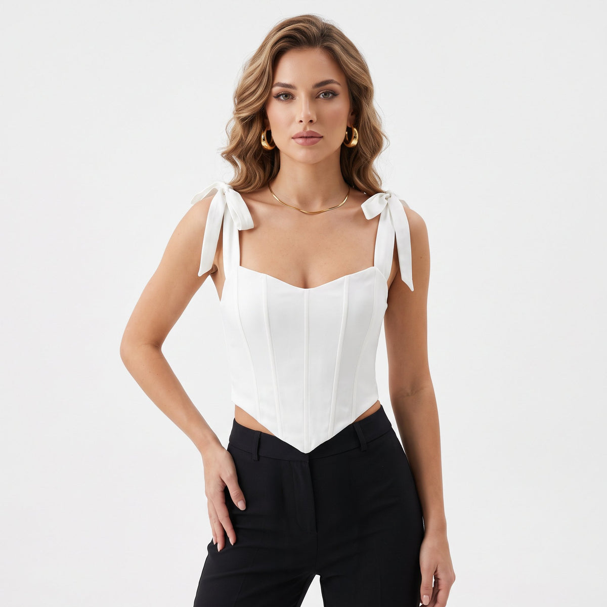 Tank Top Casual Sleeveless Top - White
