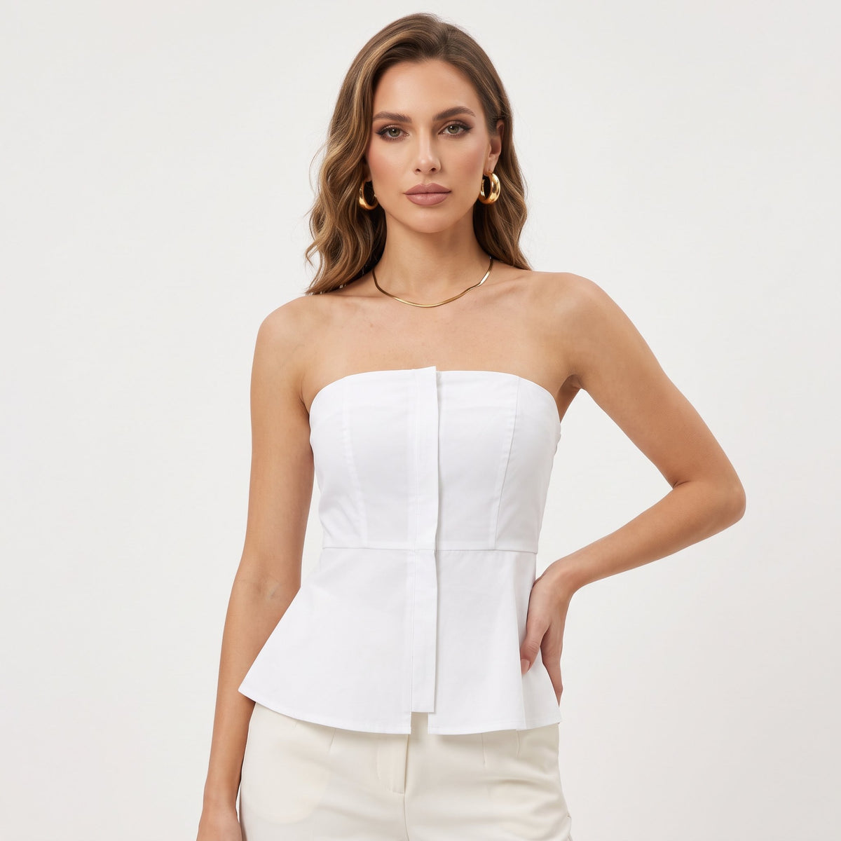 Tank Top Casual Sleeveless Top - White