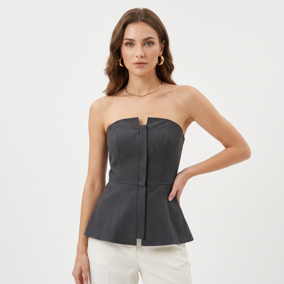 Tank Top Casual Sleeveless Top - Dark Gray