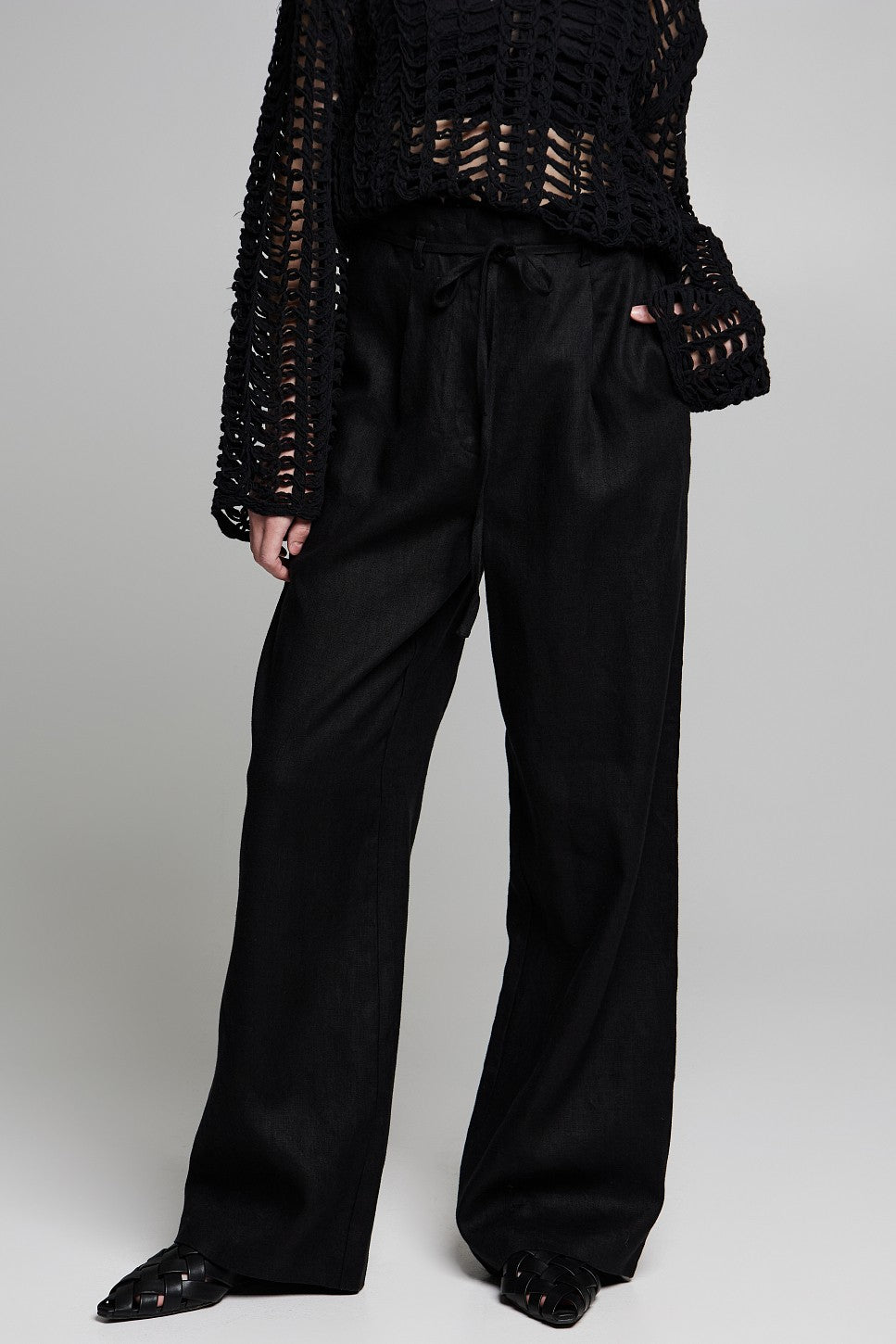 BSB Linen Wide Leg Trousers