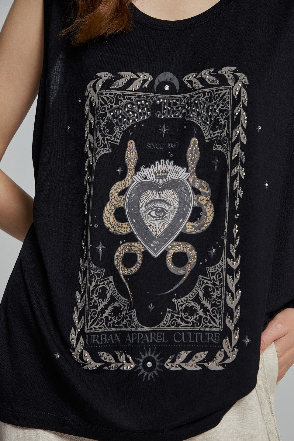 BSB Sleeveless Blouse With Print