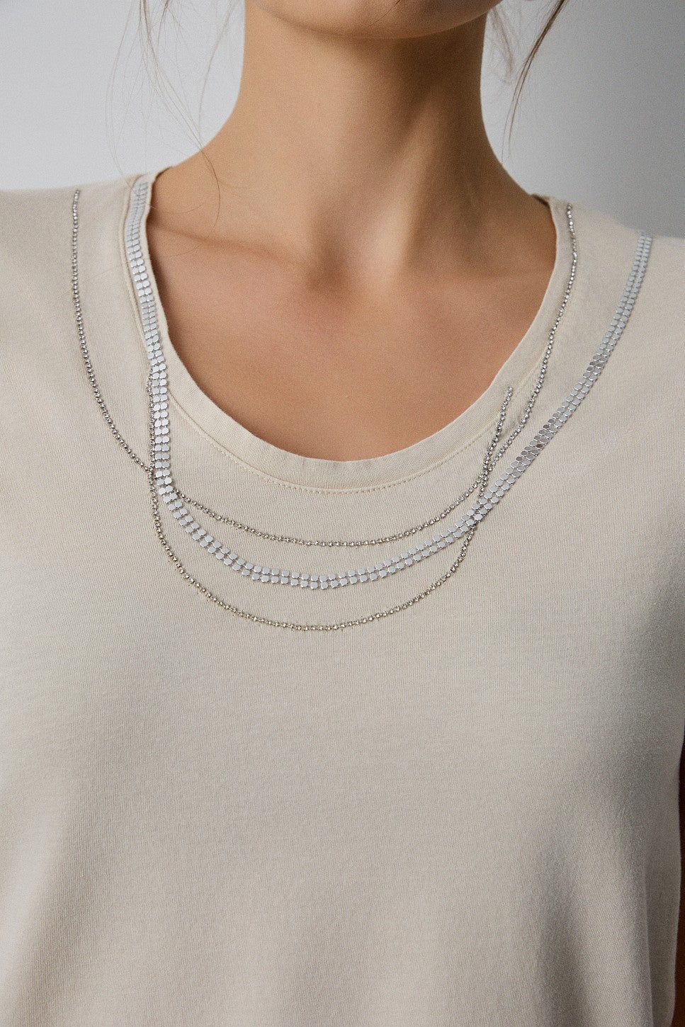 BSB Top with chains on the neckline