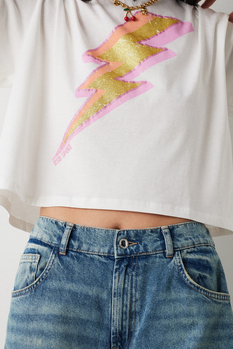 BSB Crop top t-shirt with print