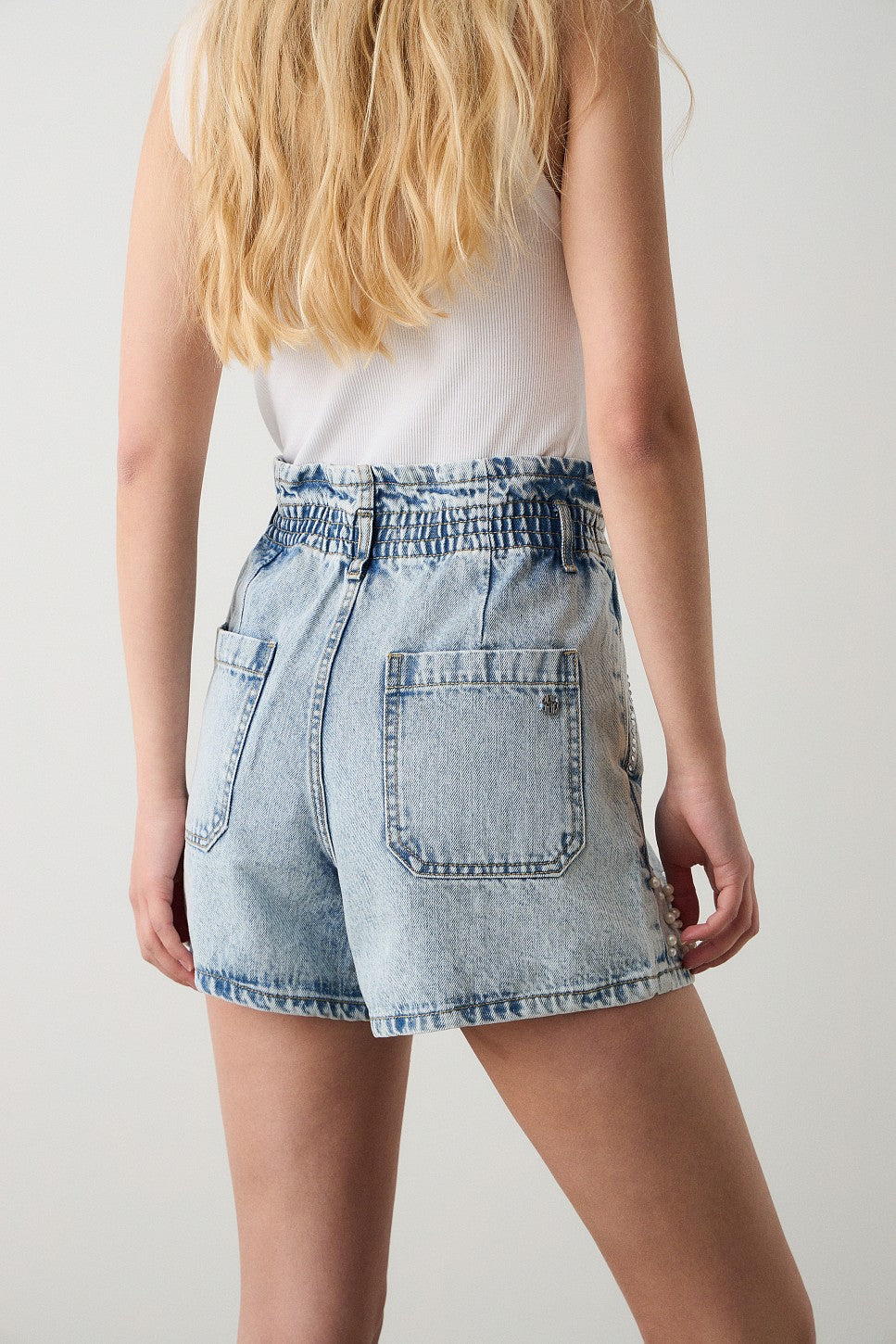 BSB Denim shorts with pearls