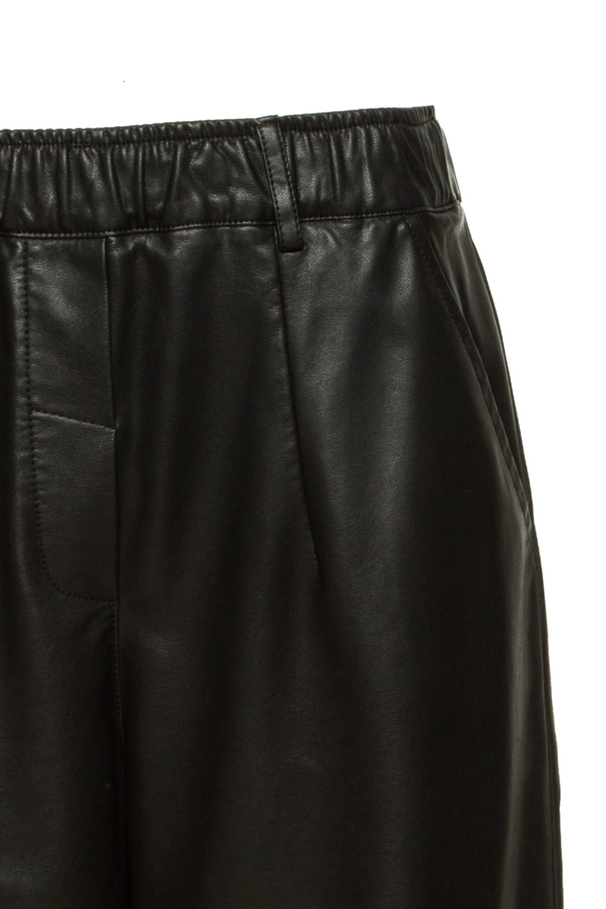 BSB Leather look pants with elastic band on the waist