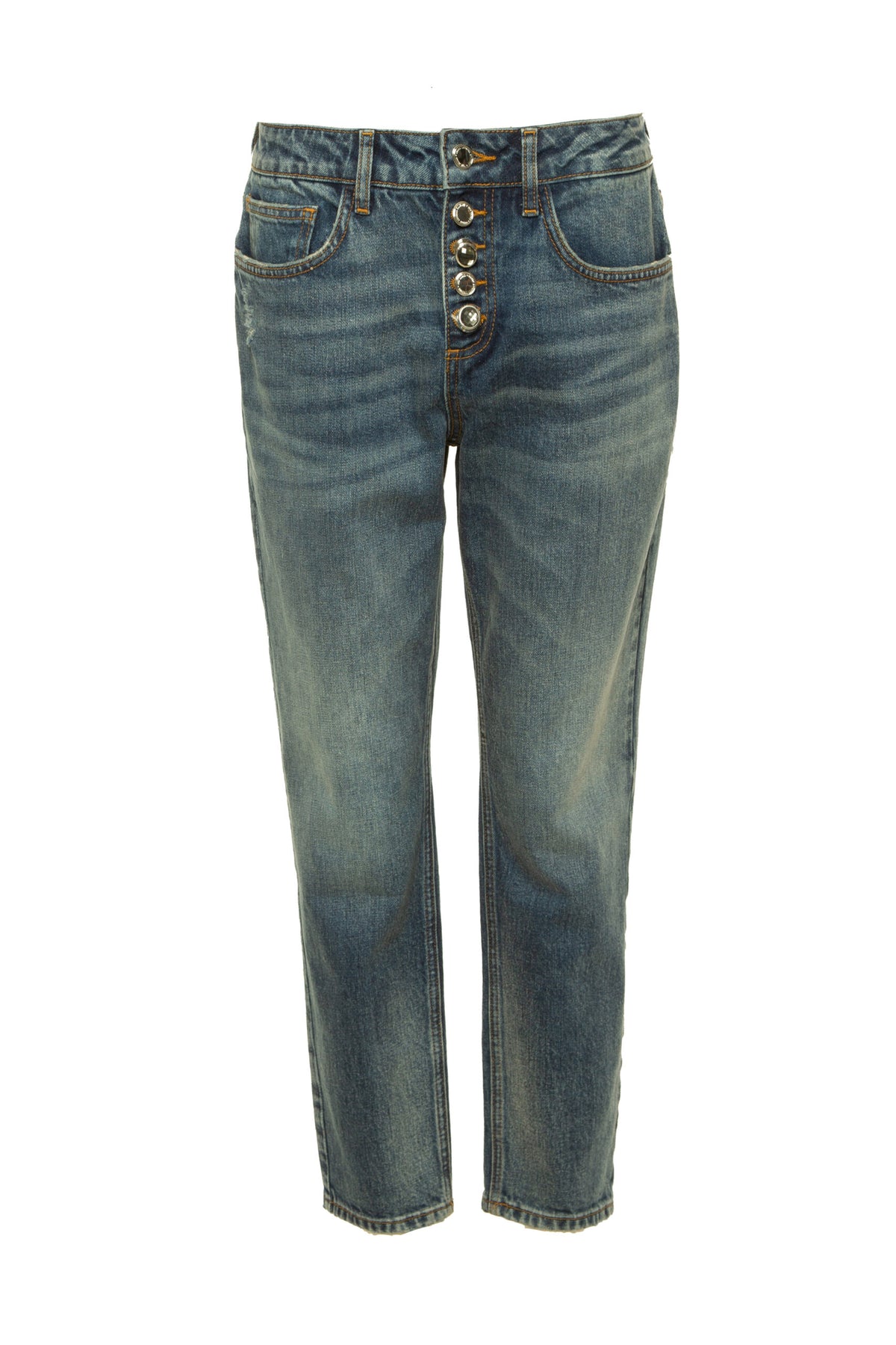 BSB Mia boyfriend jeans bejeweled button closure