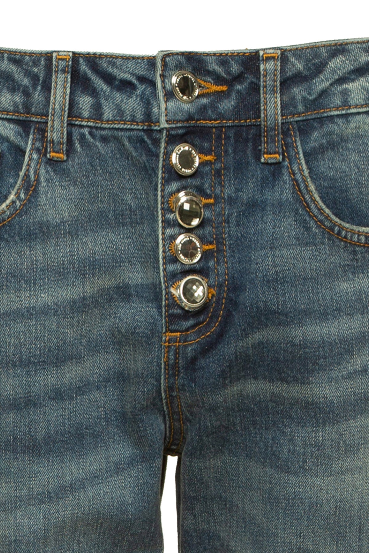 BSB Mia boyfriend jeans bejeweled button closure