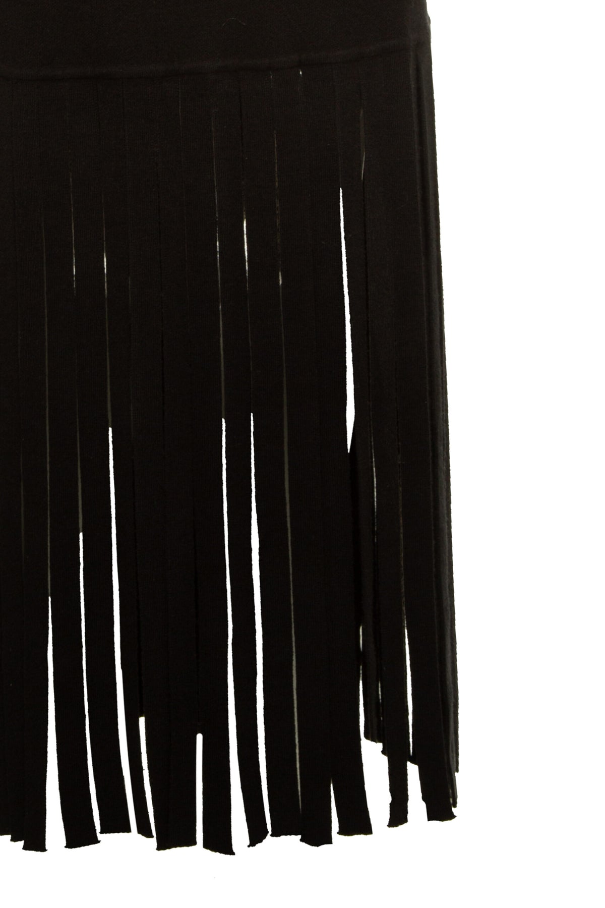 BSB Maxi knit skirt with fringes with elasticated waistband