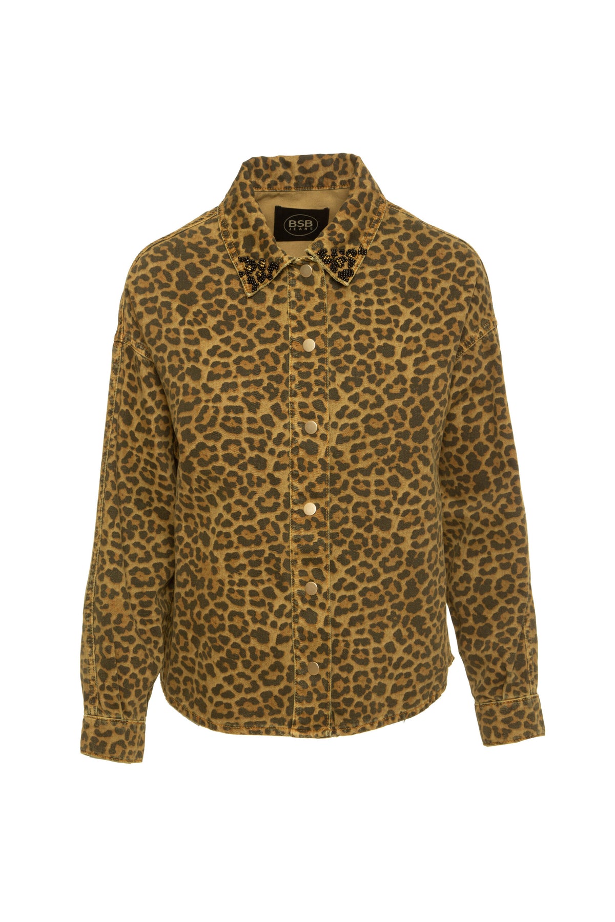 BSB Animal print denim jacket with long sleeves