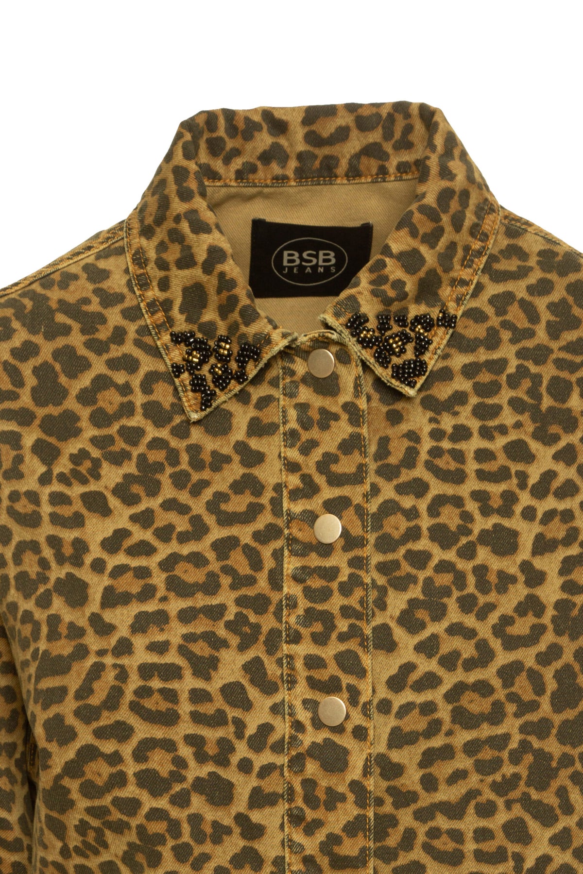 BSB Animal print denim jacket with long sleeves
