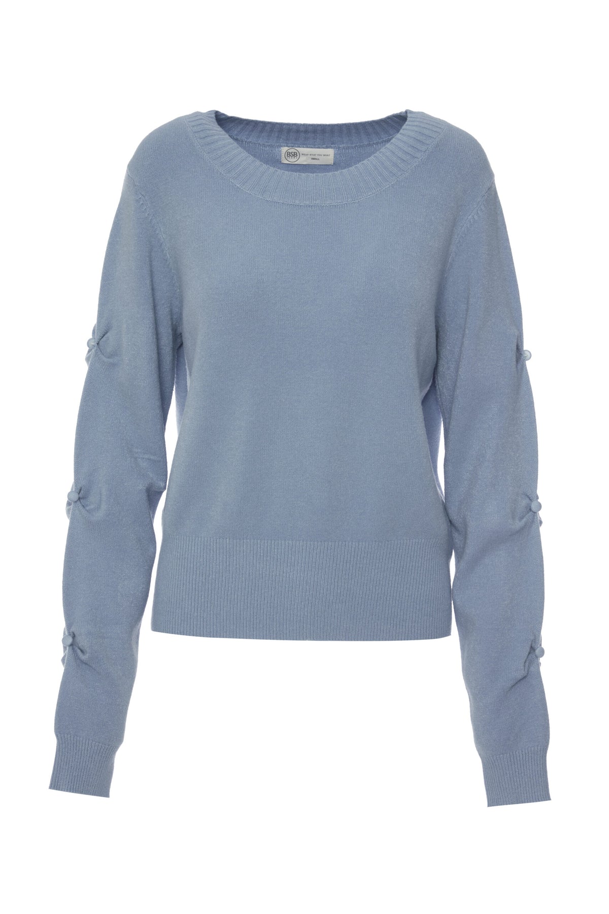BSB Sweater with long sleeves with gathered sleeves