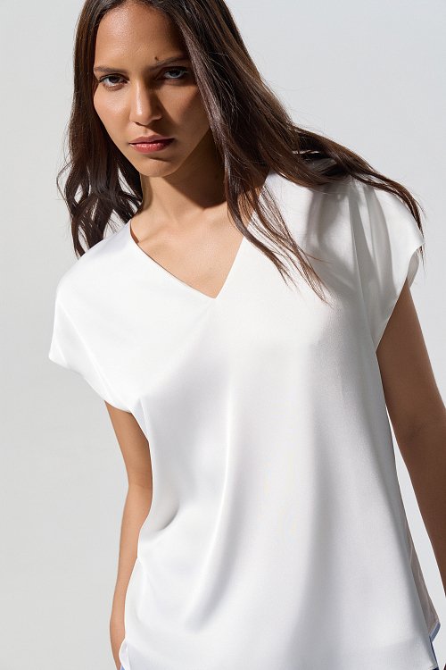 BSB Satin V-neck blouse